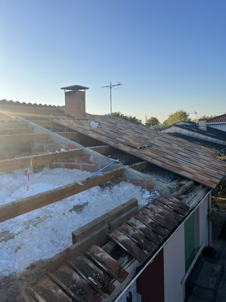 Photo d'une désamiantage après